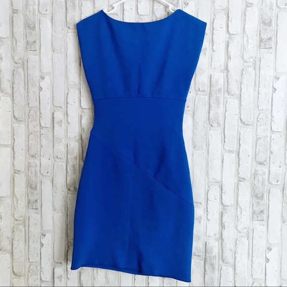 Diane von Furstenberg Bevin Blue Sheath Dress sz 0 - Picture 2 of 14